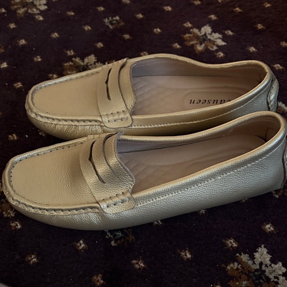 Amazon Gold Loafers for women